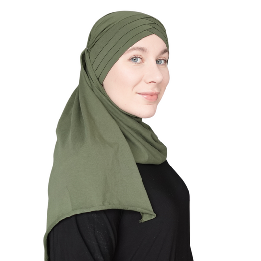 Dark Green - Rose Petal Hijab