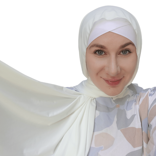 Jersey Hijab White