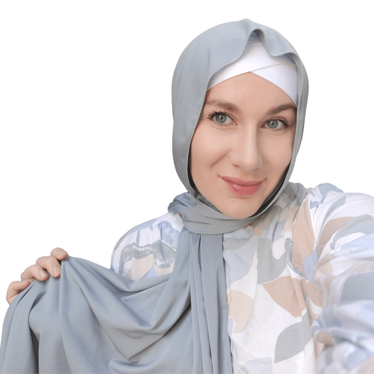 Jersey Hijab - Bluish Grey
