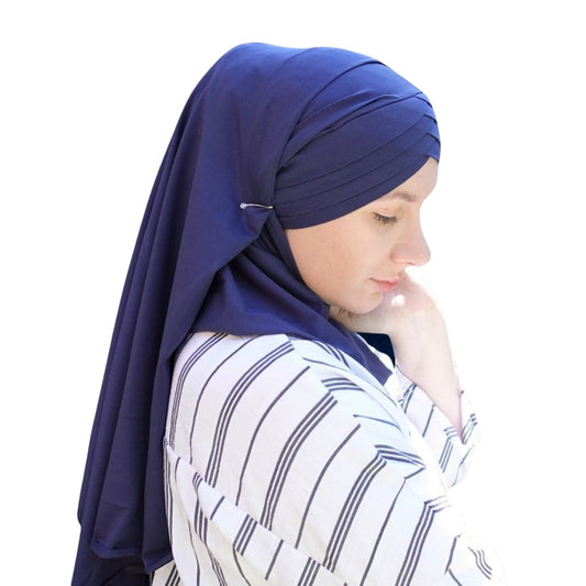Dark Blue - Rose Petal Hijab